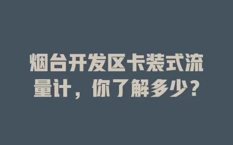 烟台开发区卡装式流量计，你了解多少？