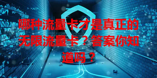哪种流量卡才是真正的无限流量卡？答案你知道吗？