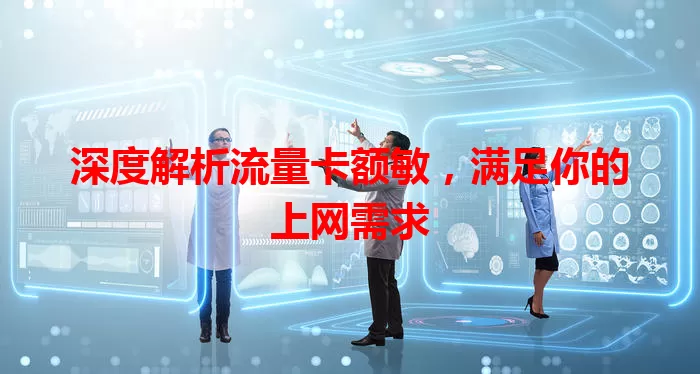 深度解析流量卡额敏，满足你的上网需求