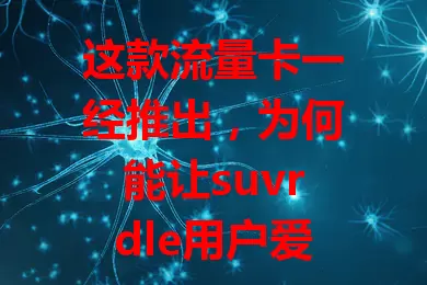 这款流量卡一经推出，为何能让suvrdle用户爱不释手？