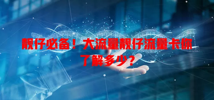 靓仔必备！大流量靓仔流量卡你了解多少？