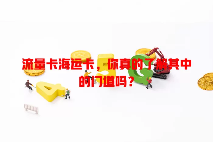 流量卡海运卡，你真的了解其中的门道吗？