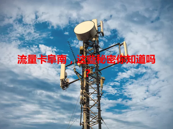 流量卡阜南，这些秘密你知道吗？