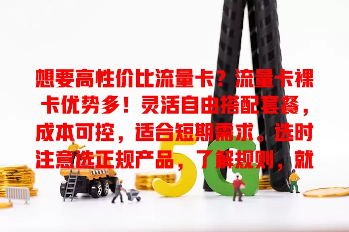 想要高性价比流量卡？流量卡裸卡优势多！灵活自由搭配套餐，成本可控，适合短期需求。选时注意选正规产品，了解规则，就能低成本随心用网！