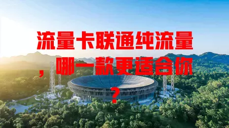 流量卡联通纯流量，哪一款更适合你？