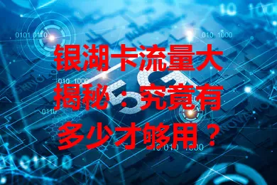 银湖卡流量大揭秘：究竟有多少才够用？