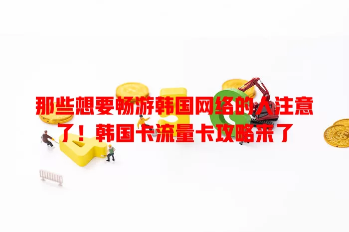 那些想要畅游韩国网络的人注意了！韩国卡流量卡攻略来了