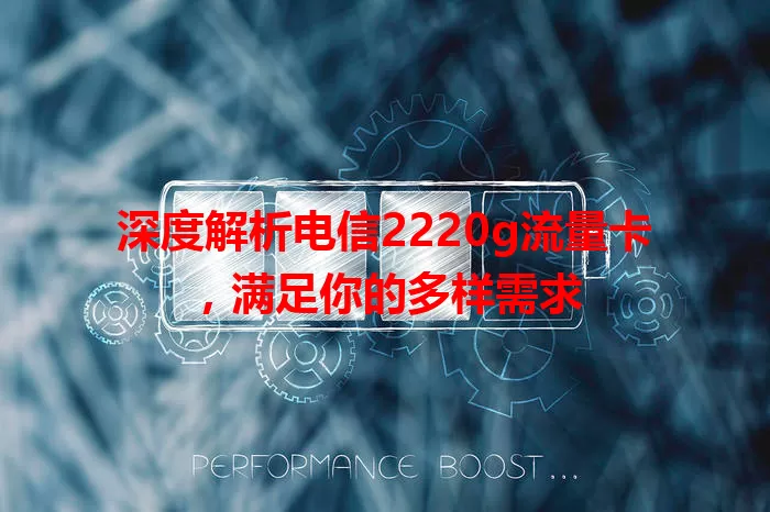 深度解析电信2220g流量卡，满足你的多样需求