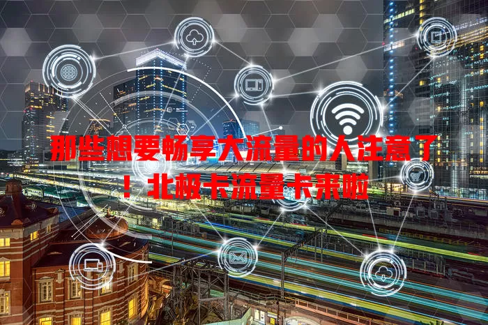 那些想要畅享大流量的人注意了！北极卡流量卡来啦