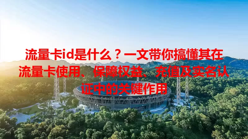 流量卡id是什么？一文带你搞懂其在流量卡使用、保障权益、充值及实名认证中的关键作用