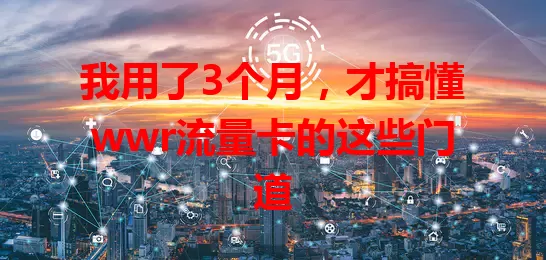 我用了3个月，才搞懂wwr流量卡的这些门道
