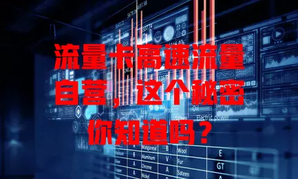 流量卡高速流量自营，这个秘密你知道吗？