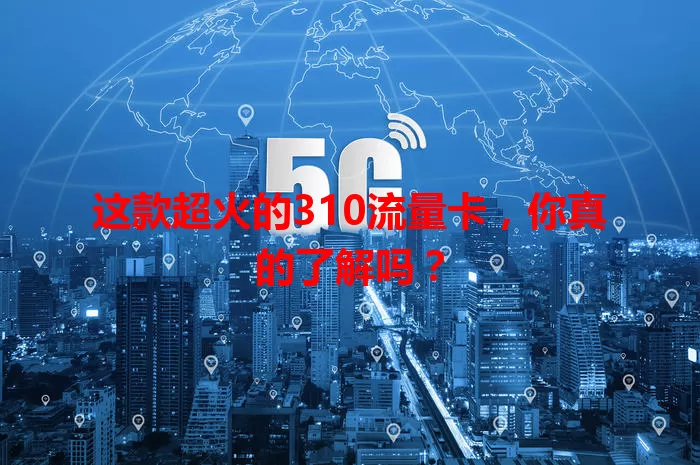 这款超火的310流量卡，你真的了解吗？
