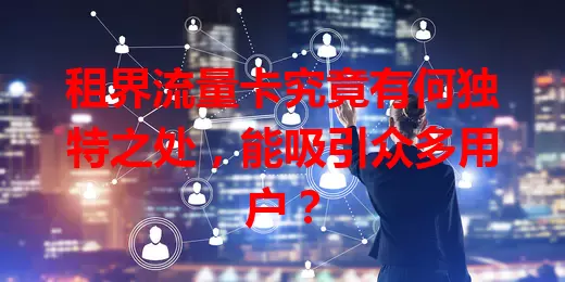 租界流量卡究竟有何独特之处，能吸引众多用户？