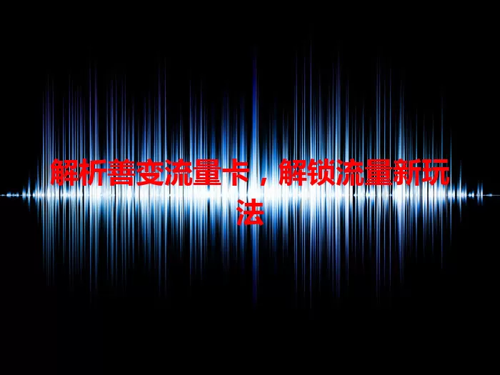 解析善变流量卡，解锁流量新玩法