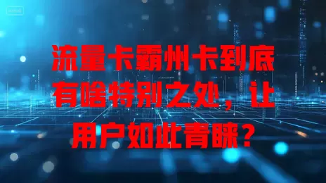 流量卡霸州卡到底有啥特别之处，让用户如此青睐？