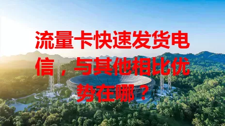 流量卡快速发货电信，与其他相比优势在哪？