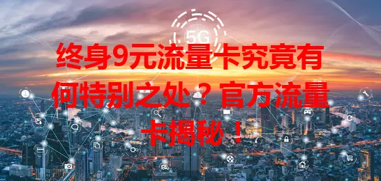 终身9元流量卡究竟有何特别之处？官方流量卡揭秘！