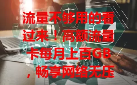 流量不够用的看过来！高额流量卡每月上百GB，畅享网络无压力，套餐多样还含增值服务，按需选卡解决流量烦恼