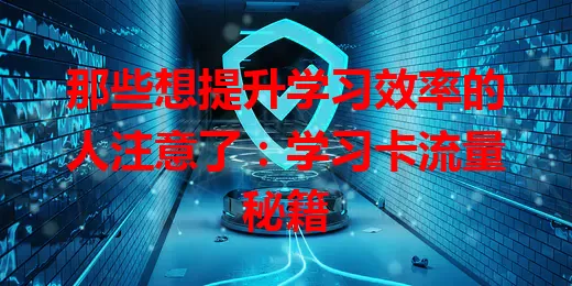 那些想提升学习效率的人注意了：学习卡流量秘籍