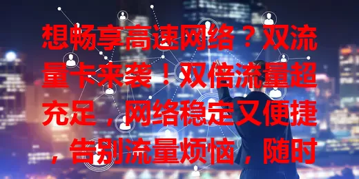 想畅享高速网络？双流量卡来袭！双倍流量超充足，网络稳定又便捷，告别流量烦恼，随时随地自由畅快上网