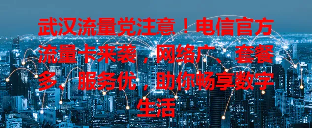 武汉流量党注意！电信官方流量卡来袭，网络广、套餐多、服务优，助你畅享数字生活