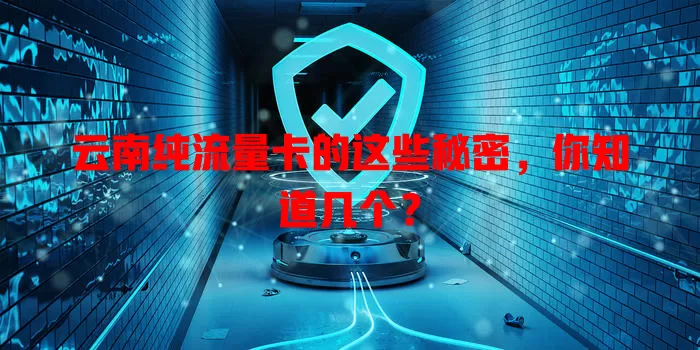 云南纯流量卡的这些秘密，你知道几个？