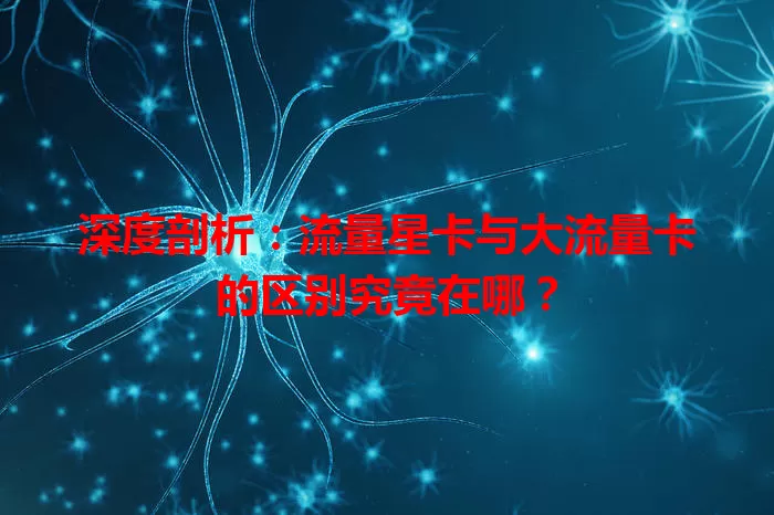 深度剖析：流量星卡与大流量卡的区别究竟在哪？