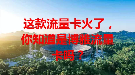 这款流量卡火了，你知道是博雅流量卡吗？