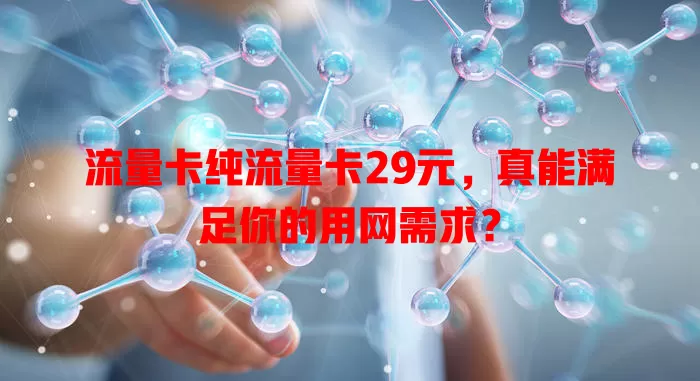 流量卡纯流量卡29元，真能满足你的用网需求？