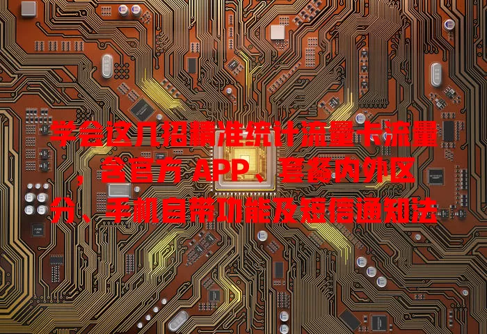 学会这几招精准统计流量卡流量，含官方 APP、套餐内外区分、手机自带功能及短信通知法