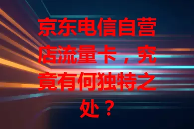 京东电信自营店流量卡，究竟有何独特之处？