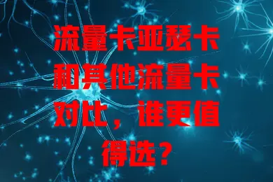 流量卡亚瑟卡和其他流量卡对比，谁更值得选？