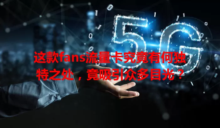 这款fans流量卡究竟有何独特之处，竟吸引众多目光？
