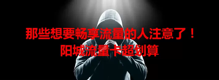 那些想要畅享流量的人注意了！阳城流量卡超划算