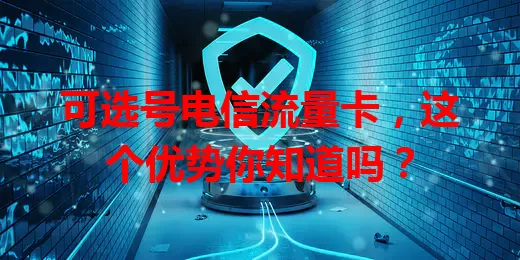 可选号电信流量卡，这个优势你知道吗？
