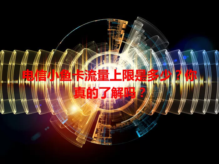 电信小鱼卡流量上限是多少？你真的了解吗？