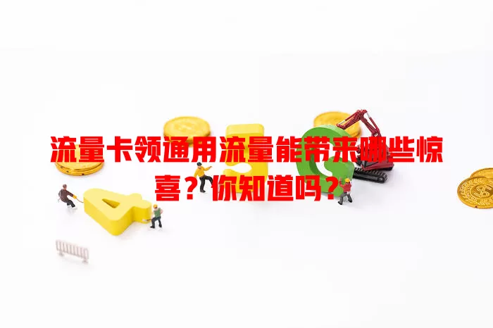 流量卡领通用流量能带来哪些惊喜？你知道吗？