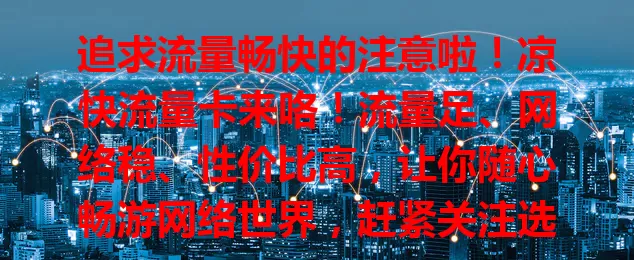 追求流量畅快的注意啦！凉快流量卡来咯！流量足、网络稳、性价比高，让你随心畅游网络世界，赶紧关注选适合套餐！