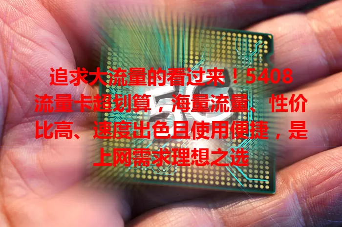 追求大流量的看过来！5408流量卡超划算，海量流量、性价比高、速度出色且使用便捷，是上网需求理想之选