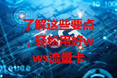 了解这些要点，轻松用好wws流量卡