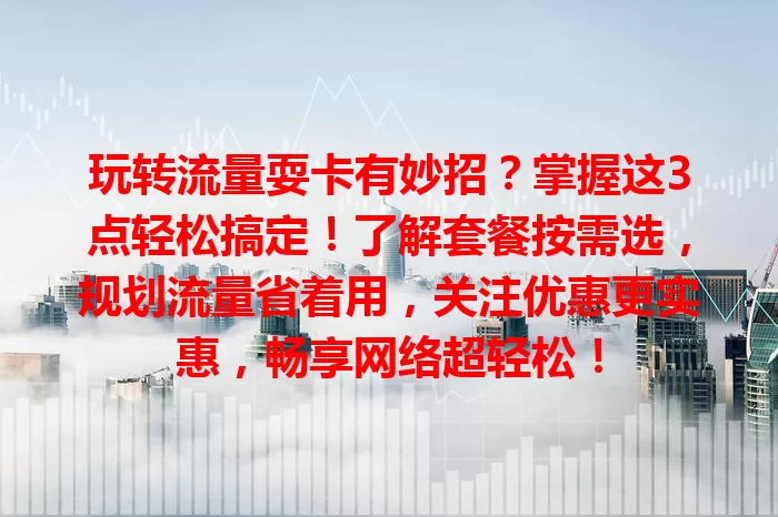 玩转流量耍卡有妙招？掌握这3点轻松搞定！了解套餐按需选，规划流量省着用，关注优惠更实惠，畅享网络超轻松！