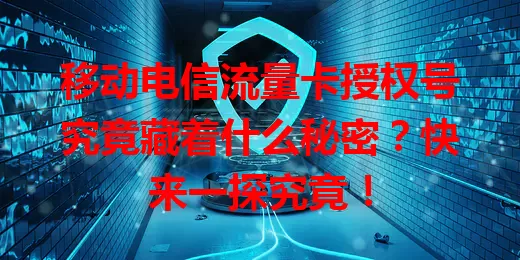 移动电信流量卡授权号究竟藏着什么秘密？快来一探究竟！