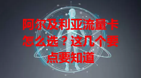 阿尔及利亚流量卡怎么选？这几个要点要知道