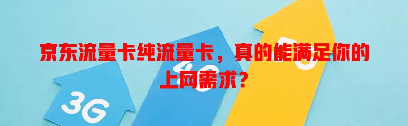 京东流量卡纯流量卡，真的能满足你的上网需求？