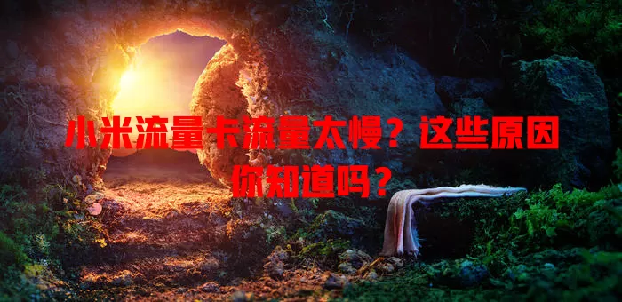 小米流量卡流量太慢？这些原因你知道吗？
