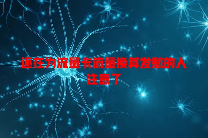 还在为流量卡流量换算发愁的人注意了