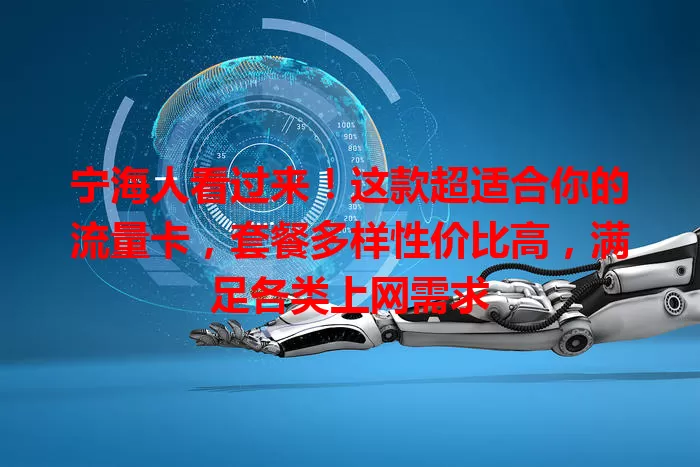 宁海人看过来！这款超适合你的流量卡，套餐多样性价比高，满足各类上网需求