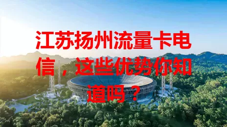 江苏扬州流量卡电信，这些优势你知道吗？