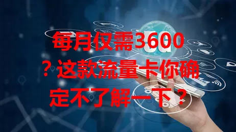 每月仅需3600？这款流量卡你确定不了解一下？